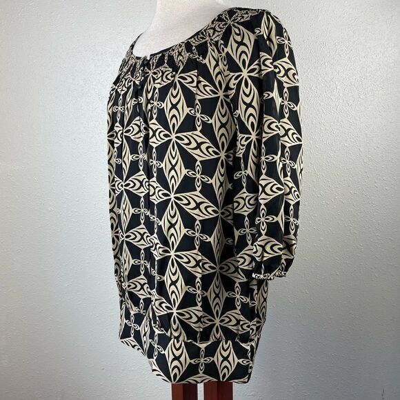 Anne Klein Silk Three Quarter Sleeve Blouse Top Size M EUC - Picture 2 of 7